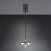 Trio Lighting LED-hänglampa Keaton svart/guldfärgad, Ø 20 cm metall CCT