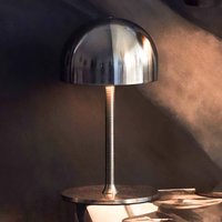 Sirius Tim LED rechargeable table lamp, nickel-coloured, height 22 cm, IP54