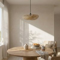 Lindby hänglampa Eleane, bambu, natur, längd 50 cm, E27