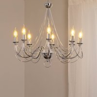 Domiluce Ljuskrona Retro, 8 lampor 75 cm, krom