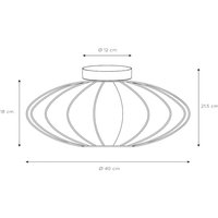 Lucide Corina taklampa, krämfärgad, Ø 40 cm, E27