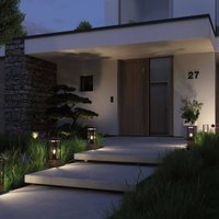 Paulmann Timba pillar light with wood, height 40 cm