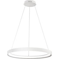 Luce Ambiente Design LED-pendellampa Niike, vit, Ø 70 cm, metall, CCT