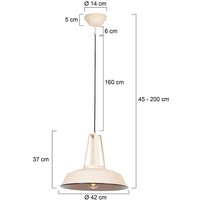 Steinhauer Hänglampa Eden, krämfärgad, metall, E27-uttag