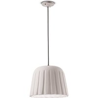 Ferroluce Madame Gres pendellampa keramik höjd 30 cm, vit