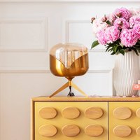 KARE Golden Goblet Ball table lamp, brass