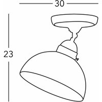 austrolux KOLARZ Plafonnier Nonna Ø30cm Fleur dorée Bord ondulé