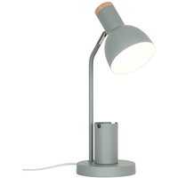 Tischleuchte Devone, staubgrün, Höhe 43 cm, Metall