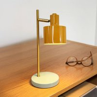 Dyberg Larsen Ocean Mini LED rechargeable table lamp, curry/turquoise