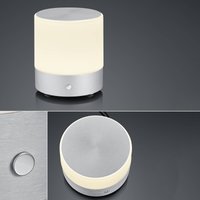 BANKAMP Button LED table lamp 18.5 cm aluminium