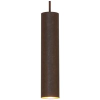 Menzel Solo Pipe pendant light, brown-black