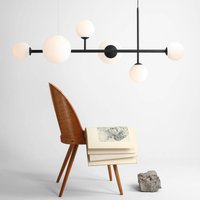 ALDEX Dione hanging light, six-bulb, black