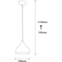 Opviq Tattoo 2394 hänglampa, Ø18cm, guld antik