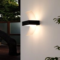 Lucande Skadi, Curved LED Exterior Wall Lamp