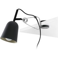 FARO BARCELONA Klämlampa Studio, svart/antikvit
