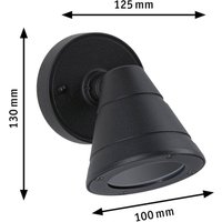 Paulmann Trian utomhusvägglampa GU10 justerbar