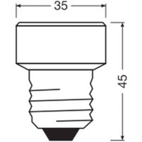 OSRAM LED Star Flat E27 3.5W 2,700K 3-step dimmable interchangeable ring