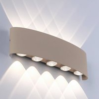 Paul Neuhaus LED-utomhusvägglampa Carlo, 27 cm, sandfärgad