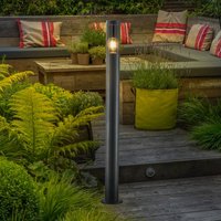 Lindby path light Statius, anthracite/clear, iron, 100 cm