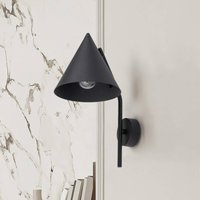 TK Lighting Cono wall light, 1-bulb, black, E27