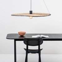 FARO BARCELONA Suspension Costas, abat-jour en rotin inclinable, Ø 100cm