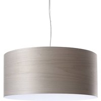 LZF LAMPS LZF LED hanging light Gea, grey, Ø 42 cm, wood