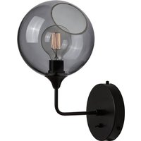 DESIGN BY US Ballroom Short vägglampa, rökgrå, glas, handblåst