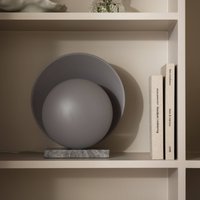 GLOBEN LIGHTING Bordslampa Orbit, grå, marmor, höjd 32 cm
