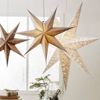 Papierstern Decorus ohne Beleuchtung weiß/silber
