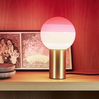 MARSET bordslampa Dipping Light, höjd 22 cm, rosa/mässing