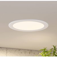 Prios LED recessed light Cadance, white, 24cm, set of 10, CCT