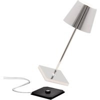 Zafferano Poldina mini luminaire rechargeable intérieur chrome brillant