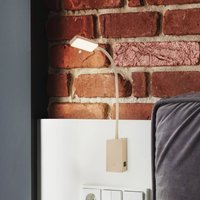 Briloner LED-bordslampa Cielo, beige, höjd 56 cm, plast