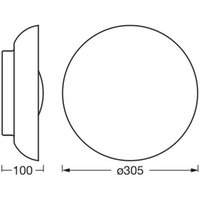OSRAM taklampa ORBIS Milan, nickel, Ø 31 cm metall/glas