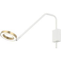Zambelis LED wall light 22043 movable arm matt white/gold