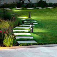 Fabas Luce Luminaire pour socle LED Teo, 30 cm de haut, noir, métal, IP65