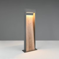 Trio Lighting SALMON LED path light, wood look, height 60 cm, metal, IP44