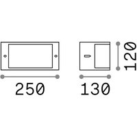 Ideallux Ideal Lux utomhusvägglampa Rex 1, vit, aluminium, IP44, E27