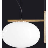 Oluce Alba 466 hängande lampa med metalldekor, mässing