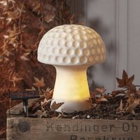 STAR TRADING Sandy LED solar light, 24 cm, white, plastic, mushroom shape