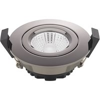 Sigor Diled LED recessed ceiling spotlight, Ø 8.5cm, 6 W, dimmable, chrome