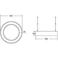 BRUMBERG Biro Circle Ring10 direct Ø 60cm Casambi silver 830