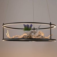 Paul Neuhaus Contura LED hanging light, black, Ø 50 cm