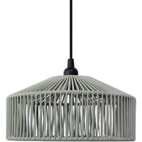 Newgarden pendellampa Calabardina, grön, rep, Ø30cm, IP44