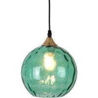Holländer Lucca pendant light 1-bulb glass lampshade green