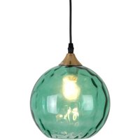 Holländer Hänglampa Lucca 1 lampa glasskärm grön