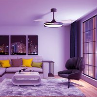 Wentylator sufitowy LED Rafaga czarny DC cichy Ø 106 cm CCT RGB