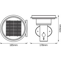 OSRAM ENDURA STYLE SOLAR DOUBLE CIRCLE stainless steel wall light
