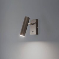 Luminex Axion wall light, 1-bulb, titanium-coloured, steel