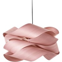 LZF LAMPS LZF hänglampa Link, ljusrosa/nickelfärgad, Ø 46 cm, trä